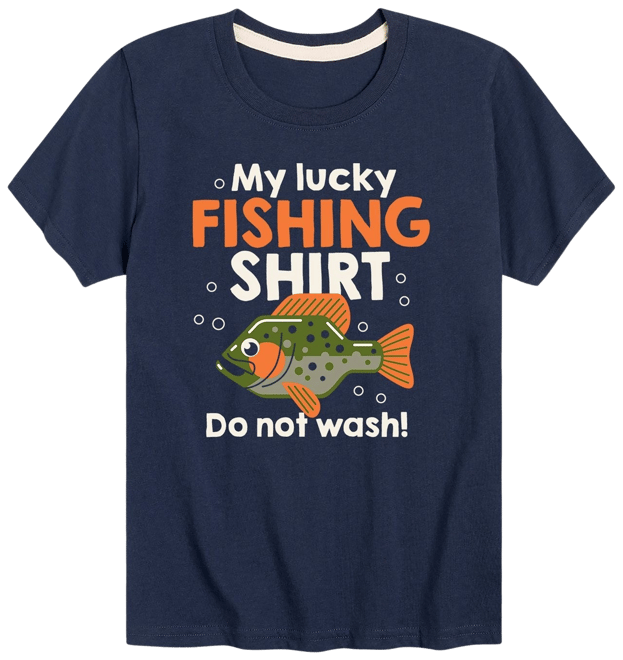 Boys 8-20 Lucky Fishing Shirt Tee, Boy's, Size: Large, Blue
