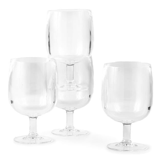 Stackable Acrylic Stemless Wine Glasses, Set of 4