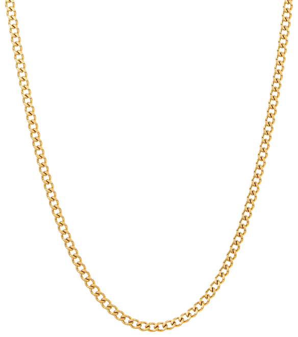 Wide Curb Chain Necklace gold – ADORNIA