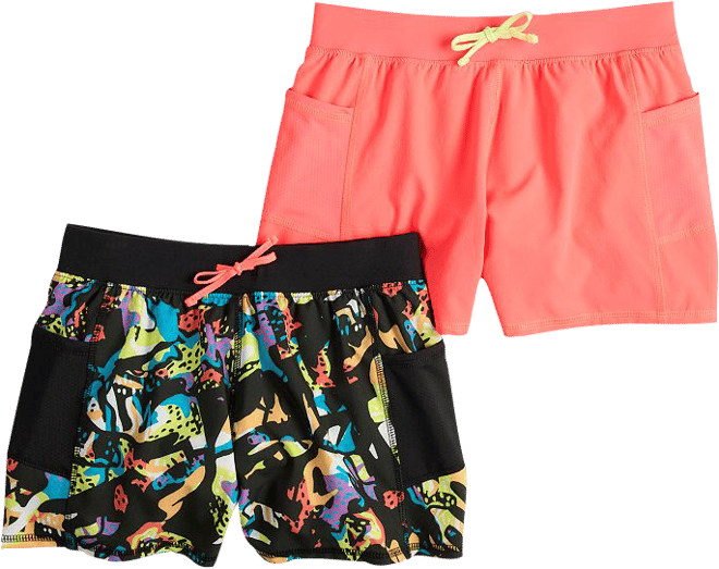 Girls 7-16 Tek Gear® 2-Pack Woven Running Shorts in Regular & Plus