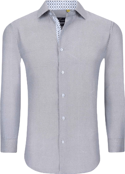 Men's Business Geometric Long Sleeve Button Down Shirt
