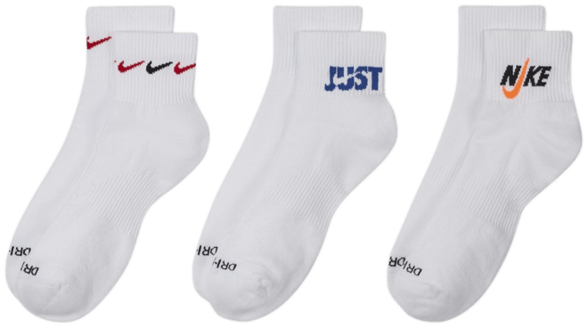 Nike Everyday Plus Cushioned Training Ankle Socks (3 Pairs)