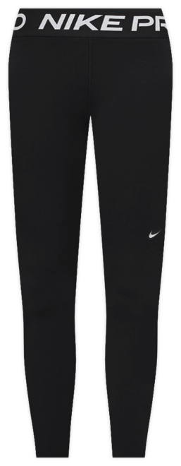 Nike Pro Womens 365 LOGO Mid-Rise Crop Leggings Size XXS Black White CZ9803- 013