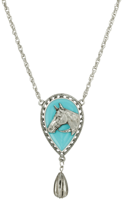Women's Enamel Horse Head Necklace