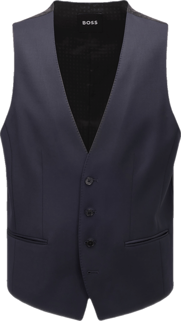 Boss by  Men's Virgin-Wool Serge Slim-Fit Vest