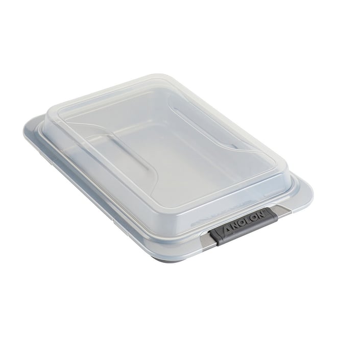 Circulon Total Nonstick Baking Pan With Lid / Nonstick Cake Pan With Lid,  Rectangle - 9 Inch x 13 Inch, Gray