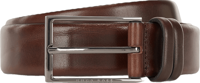 Boss Men's Vegetable-Tanned Leather Belt