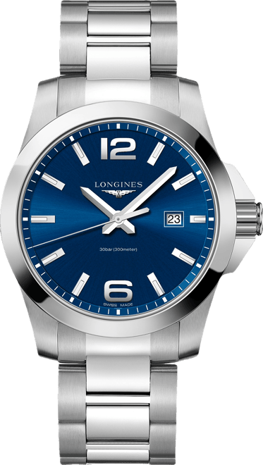 Men's Conquest Stainless Steel Bracelet Watch 43mm L37604966