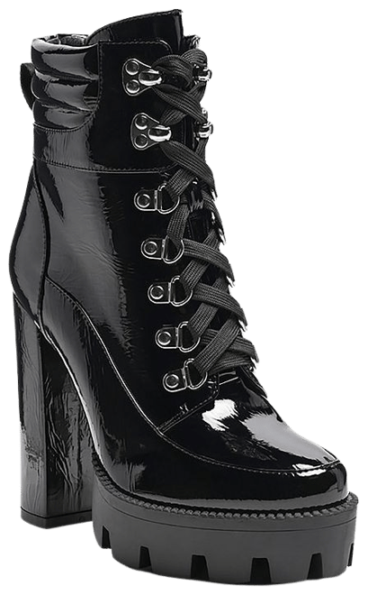 London Rag Stopper Women's Block Heel Ankle Boots
