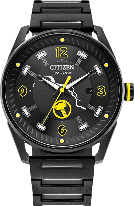 Citizen Citizen Men's Eco-Drive Marvel Thor Black Ion-Plated