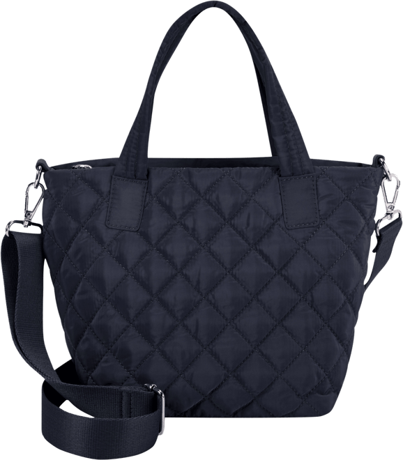 XL black nylon shopper bag