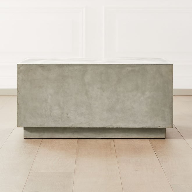 Alastor Oval High-Gloss White Concrete Coffee Table