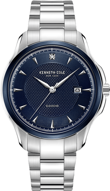 New York Men's Diamond Accent Stainless Steel Bracelet Watch 42mm