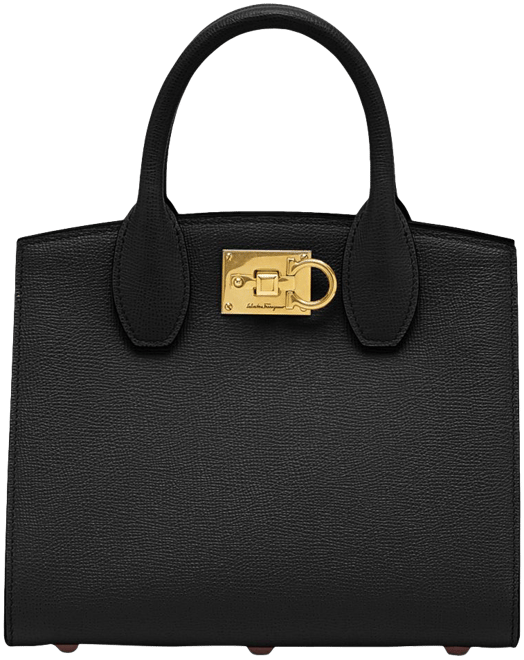 FERRAGAMO Salvatore Studio Box Mini Leather Top Handle Bag