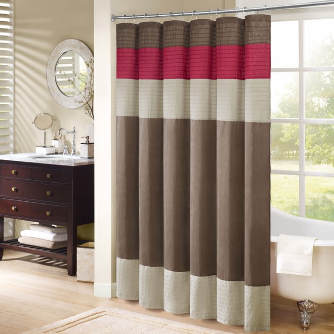 Pleated shower clearance curtain