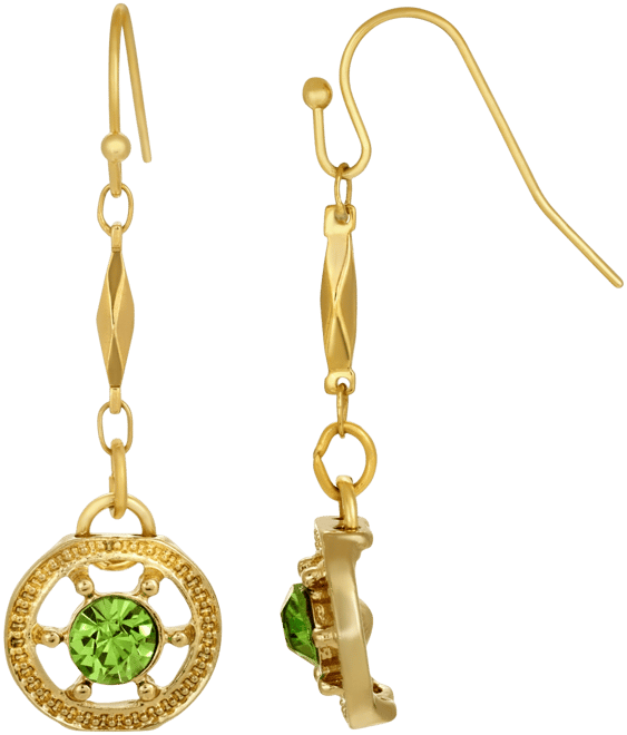 Women's Green Drop Earrings
