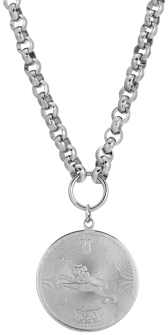 Women's Round Leo Pendant Necklace