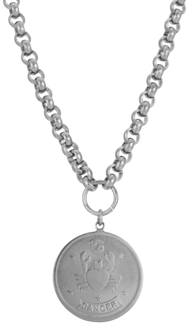 Women's Round Cancer Pendant Necklace