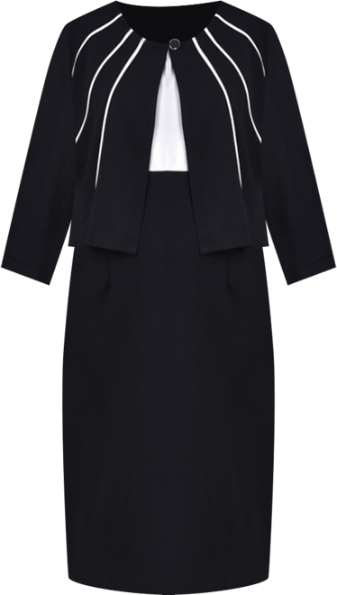 Women's 3/4 Sleeve Two Piece Dress Set