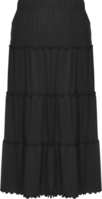 Plus Size Tiered Maxi Skirt