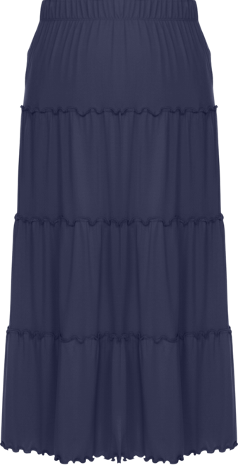 Plus Size Tiered Maxi Skirt