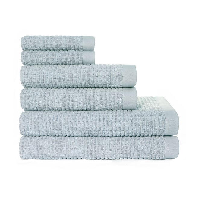 Sapphire Resort White Cotton Plush Bath Towel Set - 6 Piece (Spa