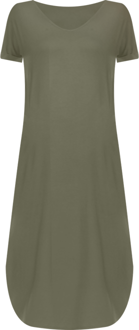 Women's Short Sleeve V-Neck Maxi Dress