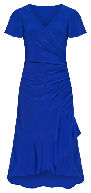 Flutter-Sleeve Midi Dress