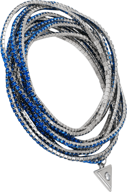 Silver-Tone 6-Pc. Set Crystal Stretch Bracelets