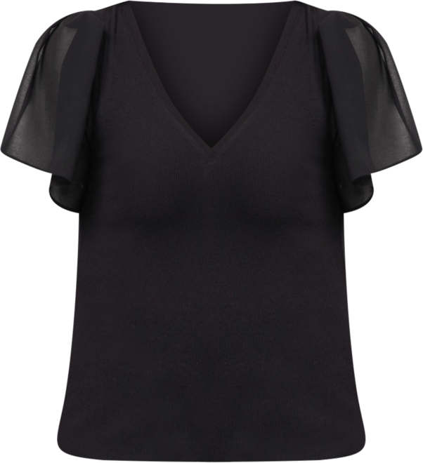 売れ筋商品|||スタイルアンドコー カットソー トップス レディース Women's Flutter-Sleeve Gathered-Neck Top, Exclusively at Macy's Deep Black Style & Co Style& Co Women's Printed Square-Neck Flutter