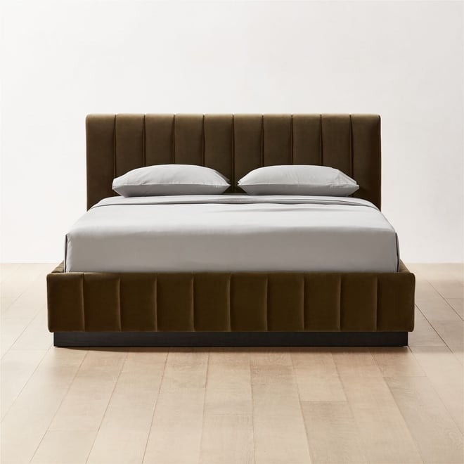 Forte white queen on sale bed cb2