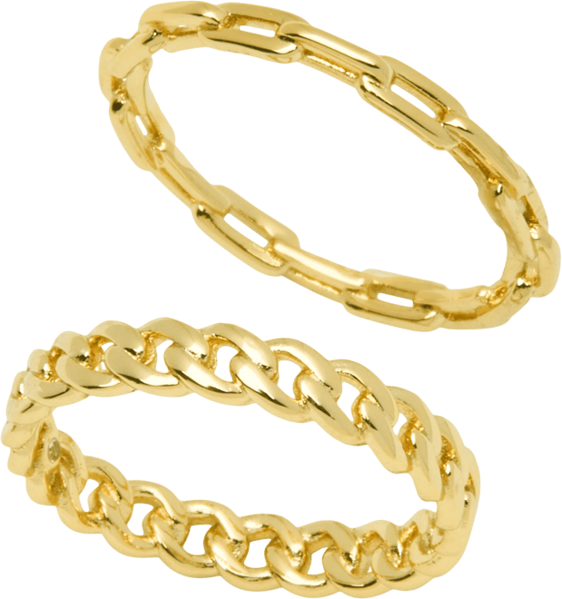 Women's Stack Chain Ring Set