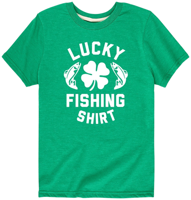 Boys 8-20 Lucky Fishing Shirt Graphic Tee, Boy's, Size: Small, Med Green