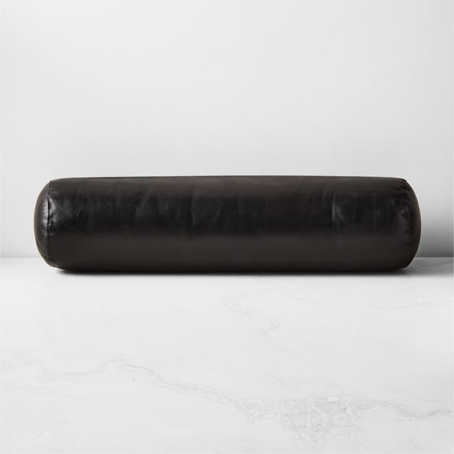 Leather bolster sale pillow