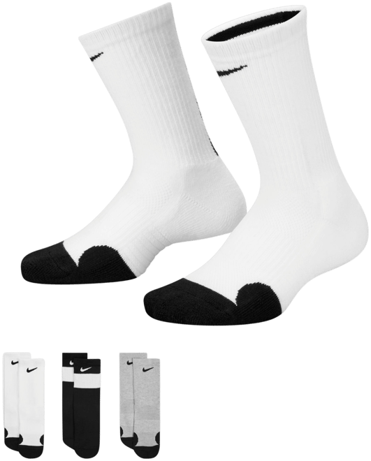 Nike Elite Crew Socks (3 Pairs) Little Kids' Socks