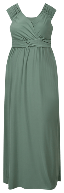 Plus Size Ruched Empire Maxi Dress