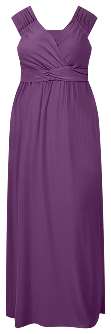 Plus Size Ruched Empire Maxi Dress
