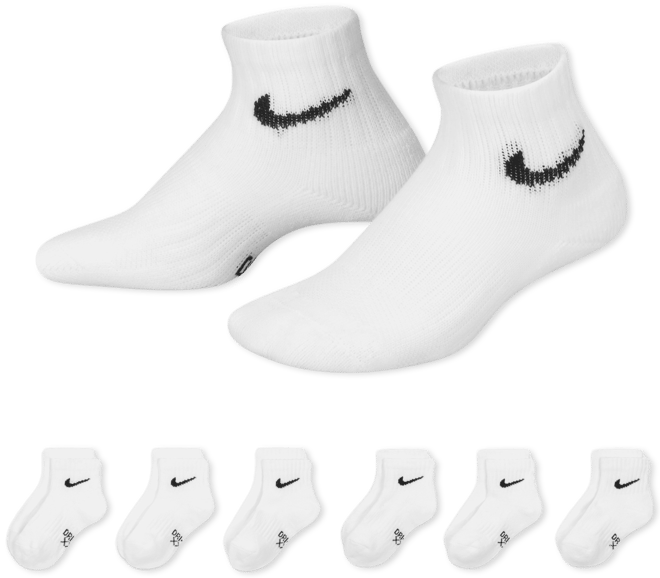 Nike Dri-FIT Performance Basics Little Kids' Ankle Socks (6 Pairs)