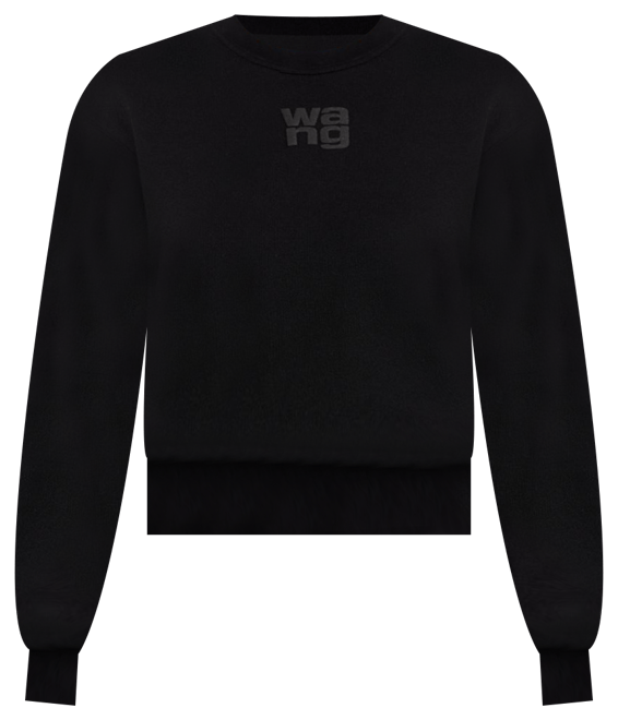 alexanderwang.t Essential Terry Crew Sweatshirt with Puff
