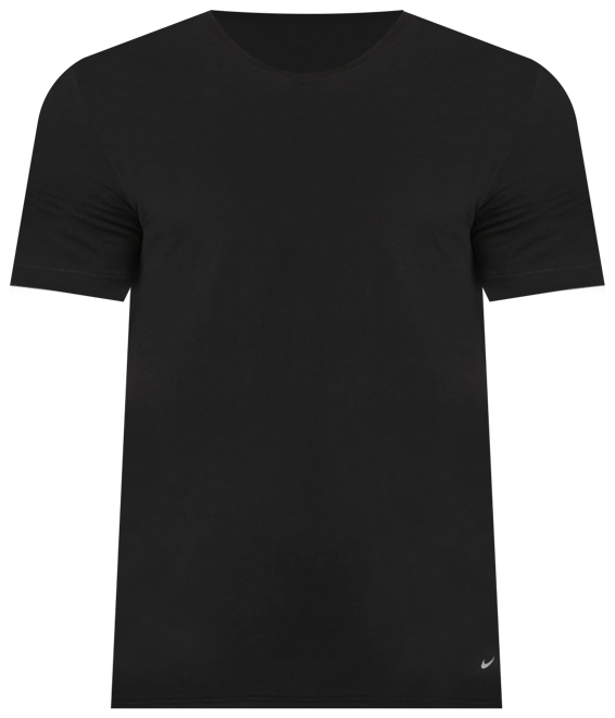 Nike Dri-FIT Essential Cotton Stretch Camiseta interior con cuello redondo y ajuste entallado para hombre (paquete de 2)
