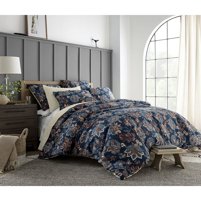 Linden Street Arlington 3-pc. Floral Comforter Set, Color: Insignia Blue -  JCPenney