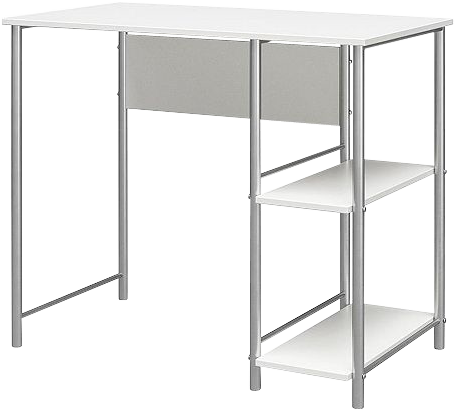 Ameriwood Home Meridian 36 in. White Student Computer Desk with 2