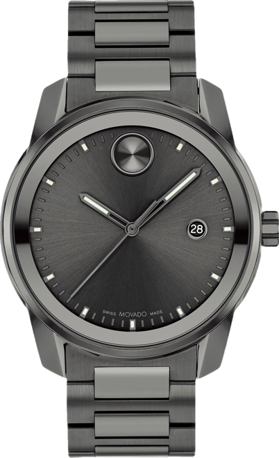 Men's Swiss Bold Verso Gunmetal Ion-Plated Steel Bracelet Watch 42mm