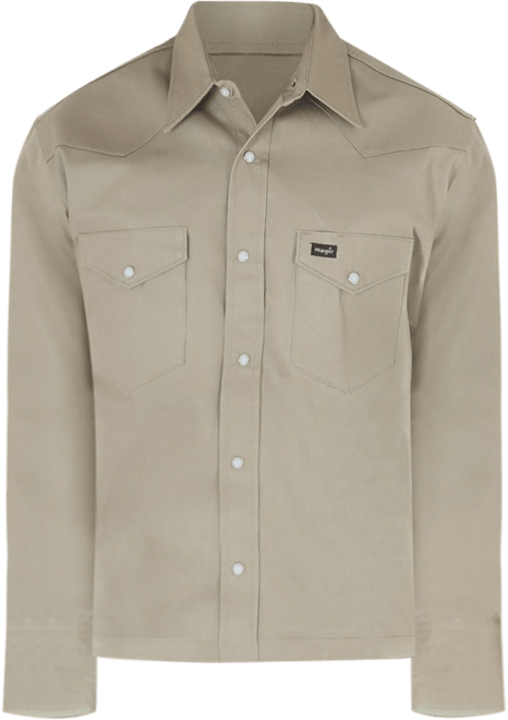 Wrangler Cowboy Cut Western Long Sleeve Snap Work Shirt