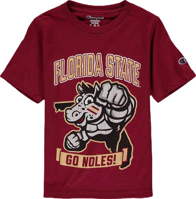 Big Boys  Garnet Florida State Seminoles Strong Mascot T-shirt