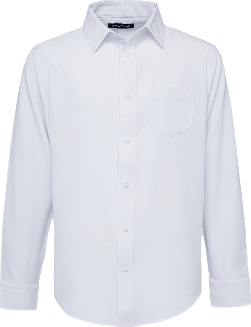 Big Boys Husky Long Sleeve Performance Woven Shirt