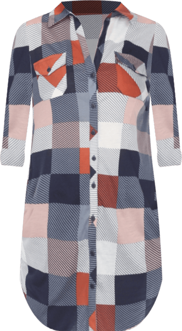 Women's Plaid Tunic Shirt
