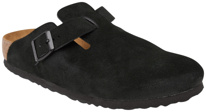 Women's Boston Soft Footbed Suede Leather Clogs from Finish Line