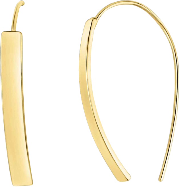 Rectangular Wire Hook Earring