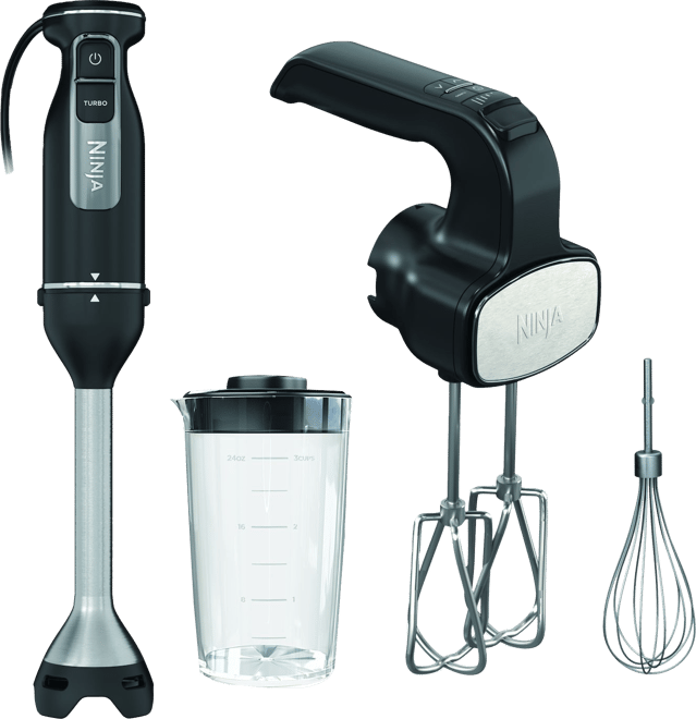 grind Min Draad Ninja Foodi Power Mixer System Immersion Blender Hand Mixer Combo with  Whisk and Beaters